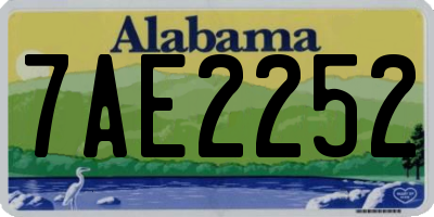 AL license plate 7AE2252