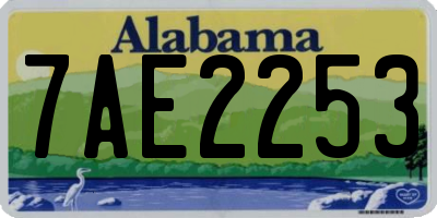 AL license plate 7AE2253