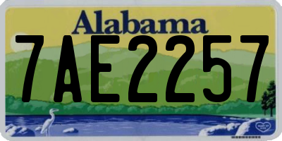 AL license plate 7AE2257