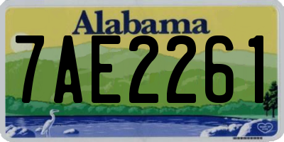 AL license plate 7AE2261