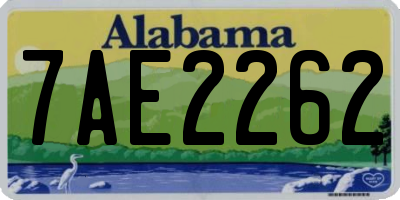 AL license plate 7AE2262
