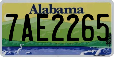 AL license plate 7AE2265