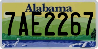 AL license plate 7AE2267