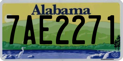 AL license plate 7AE2271