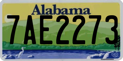 AL license plate 7AE2273