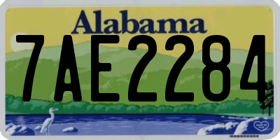 AL license plate 7AE2284