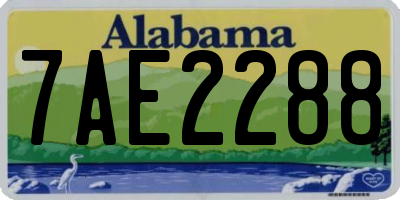AL license plate 7AE2288