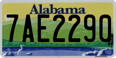 AL license plate 7AE2290