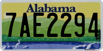 AL license plate 7AE2294