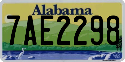 AL license plate 7AE2298