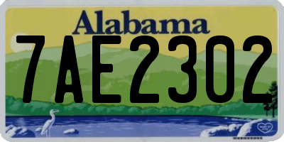 AL license plate 7AE2302