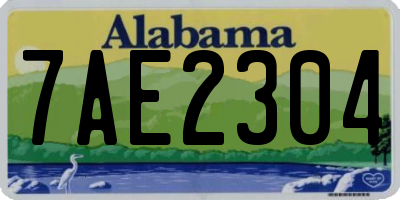 AL license plate 7AE2304