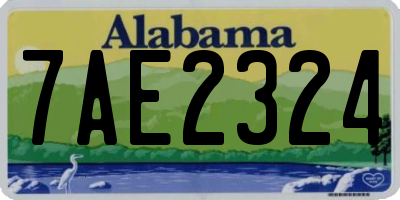 AL license plate 7AE2324