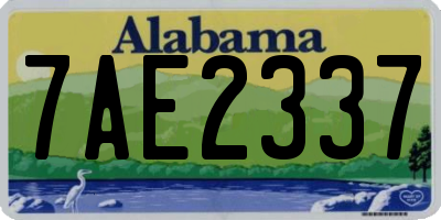 AL license plate 7AE2337