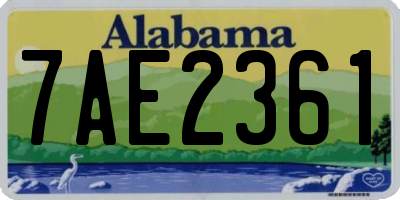 AL license plate 7AE2361