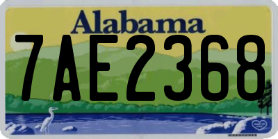 AL license plate 7AE2368