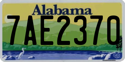 AL license plate 7AE2370