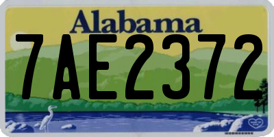 AL license plate 7AE2372