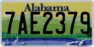 AL license plate 7AE2379