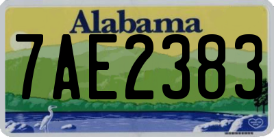 AL license plate 7AE2383
