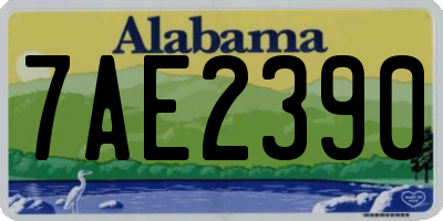 AL license plate 7AE2390