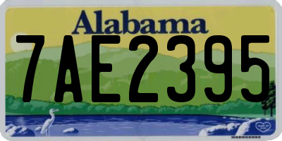AL license plate 7AE2395