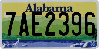 AL license plate 7AE2396