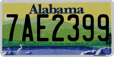 AL license plate 7AE2399