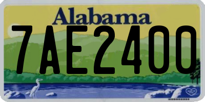 AL license plate 7AE2400