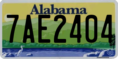 AL license plate 7AE2404