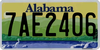 AL license plate 7AE2406