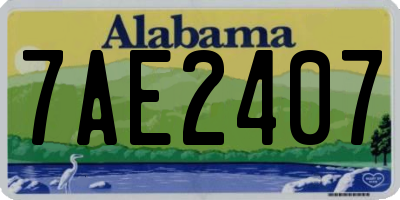 AL license plate 7AE2407