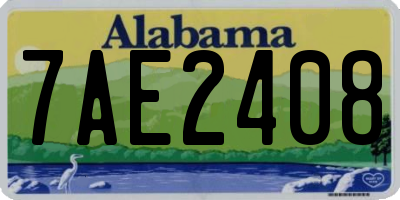 AL license plate 7AE2408