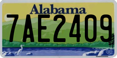 AL license plate 7AE2409