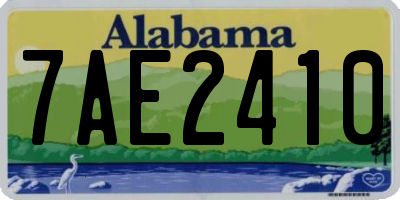 AL license plate 7AE2410