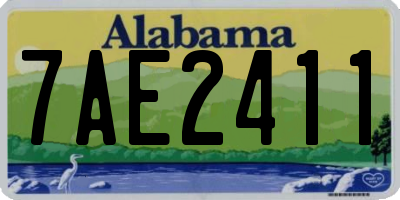 AL license plate 7AE2411