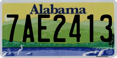 AL license plate 7AE2413