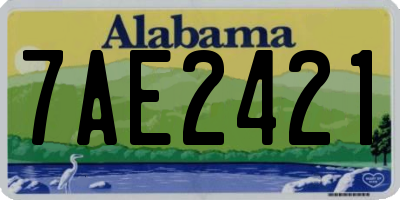 AL license plate 7AE2421