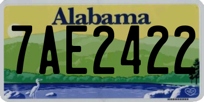 AL license plate 7AE2422