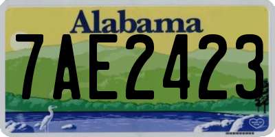 AL license plate 7AE2423