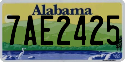 AL license plate 7AE2425