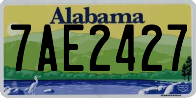 AL license plate 7AE2427