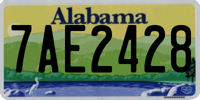 AL license plate 7AE2428