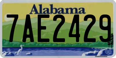 AL license plate 7AE2429
