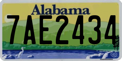 AL license plate 7AE2434