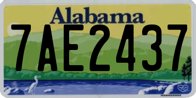 AL license plate 7AE2437