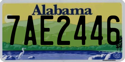 AL license plate 7AE2446