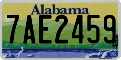 AL license plate 7AE2459