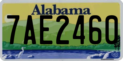 AL license plate 7AE2460