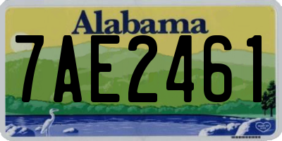 AL license plate 7AE2461